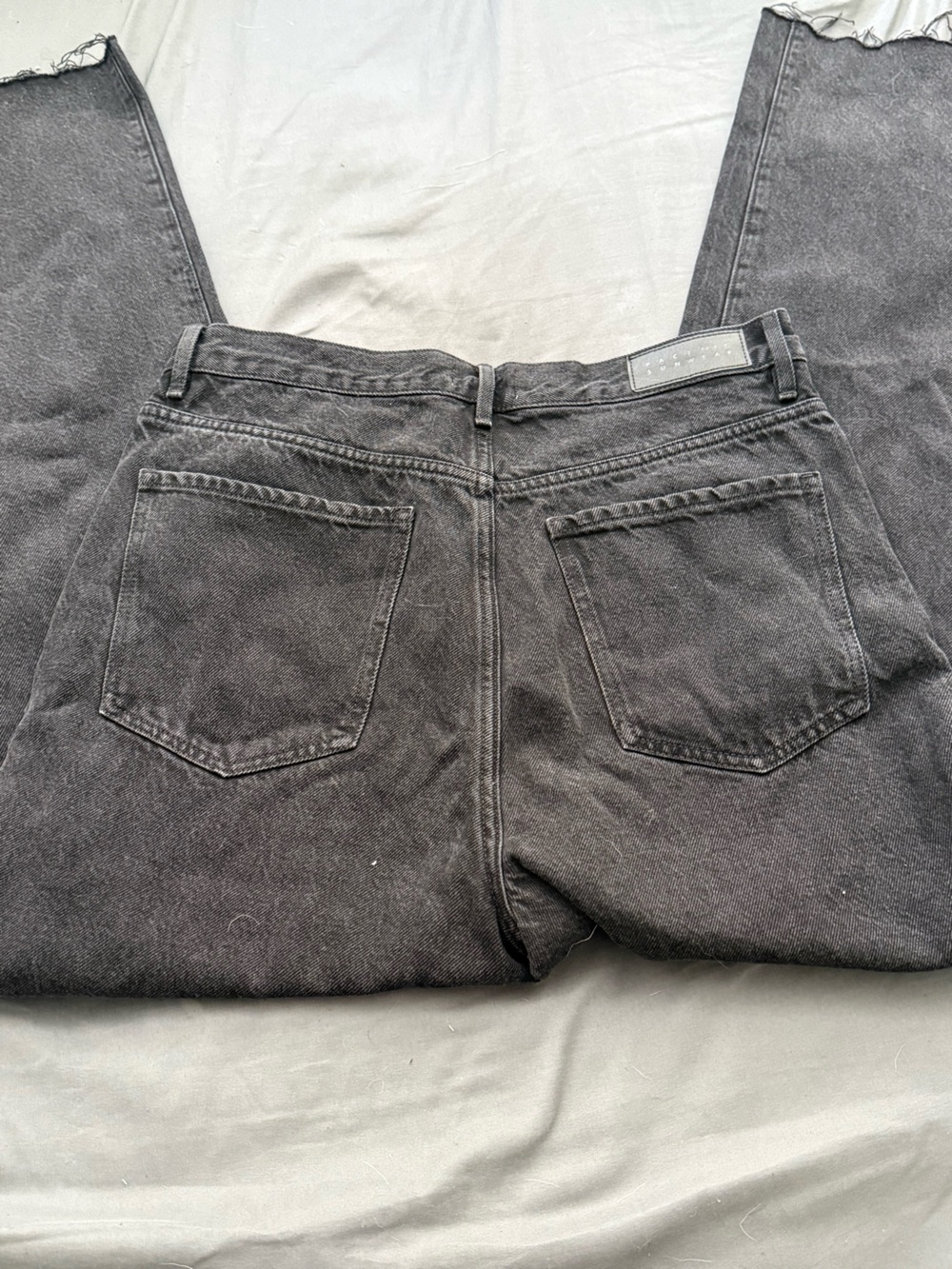 PAC sun High-Waist Black Straight Dad Jeans